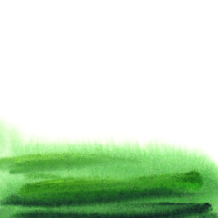 Hand painted green watercolor background