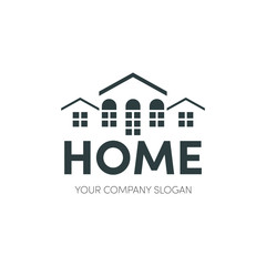 Creative home logo concept, vector illustration, isolated on white background