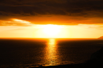 Obraz premium sunset over the sea