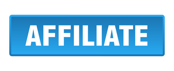 affiliate button. affiliate square blue push button