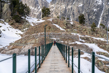 Restance refuge in National Park of Aigüestortes and lake of Sant Maurici.