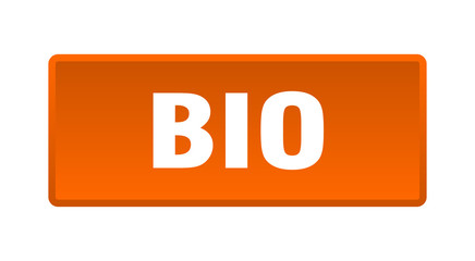 bio button. bio square orange push button