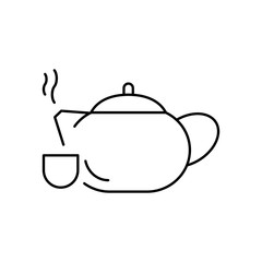 Chinese teapot line style icon