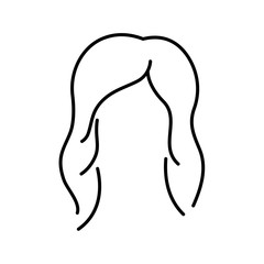 Women hair icon line style