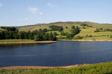 Fototapeta na wymiar ladybower reservoir, peak district national park, Derbyshire England UK