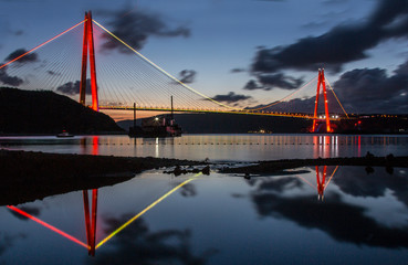 third bridge or yavuz sultan selim bridge in istanbul