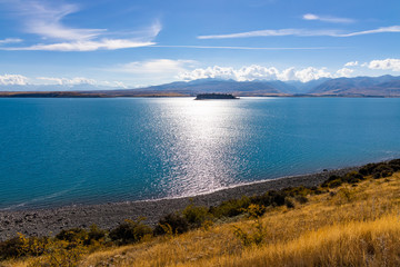 calm lake in New Zealand