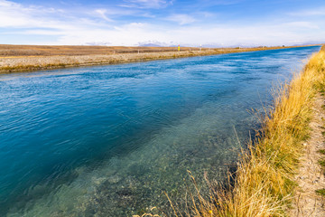 Calm river in New Zealand