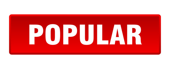 popular button. popular square red push button