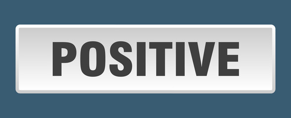 positive button. positive square white push button