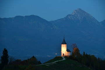 church in mountains