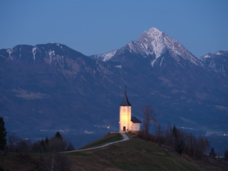 church in mountains
