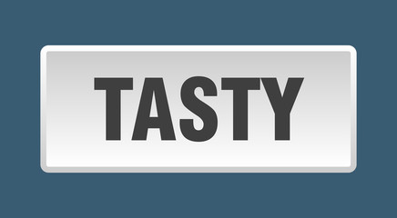 tasty button. tasty square white push button