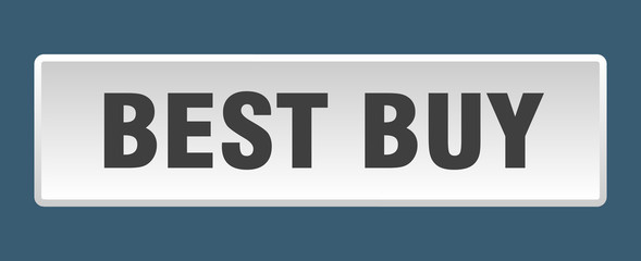 best buy button. best buy square white push button