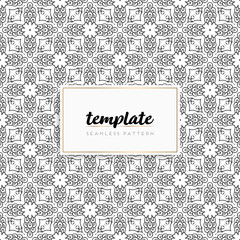 Background mandala seamless pattern vector