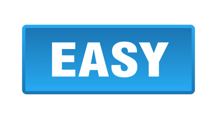 easy button. easy square blue push button