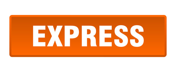 express button. express square orange push button