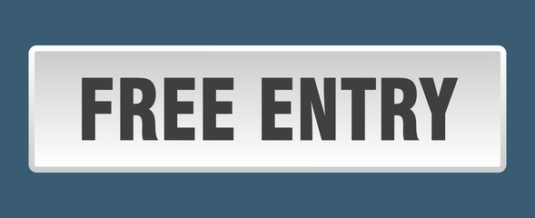 free entry button. free entry square white push button