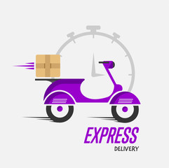 Obraz premium Online delivery service , online order tracking, delivery home and office. Scooter delivery. Shipping.