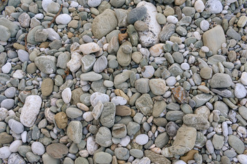White and gray pebbles for background use