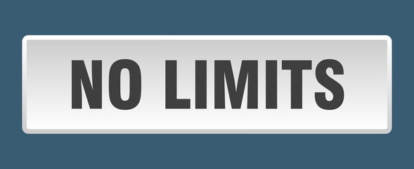 no limits button. no limits square white push button