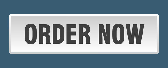order now button. order now square white push button