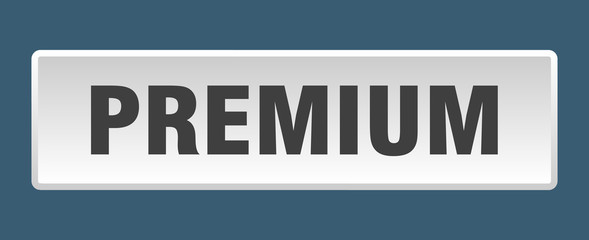 premium button. premium square white push button