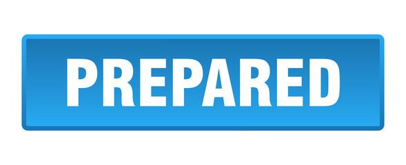prepared button. prepared square blue push button