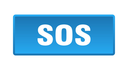 sos button. sos square blue push button