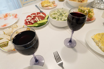 delicious fresh dishes are exhibited