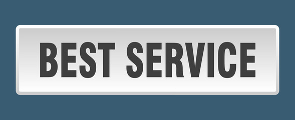 best service button. best service square white push button