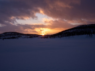 Fototapeta premium Landschaft in Troms og Finnmark, Alta, Norwegen