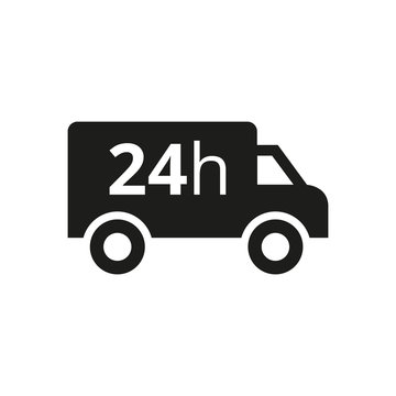 Free delivery icon on white background.