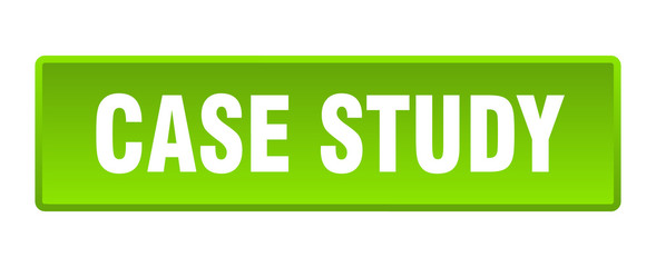 case study button. case study square green push button