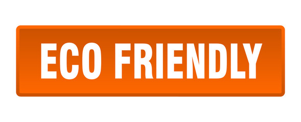 eco friendly button. eco friendly square orange push button