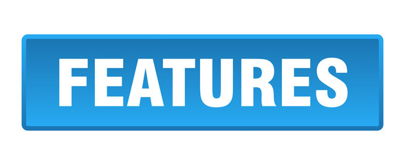features button. features square blue push button