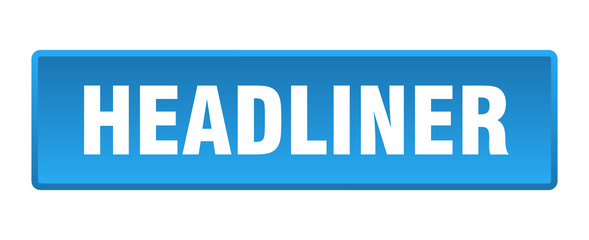 headliner button. headliner square blue push button