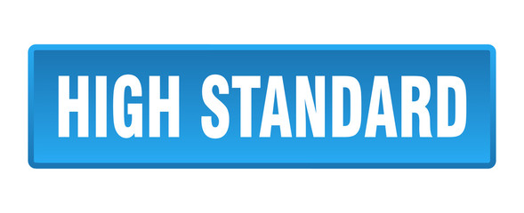 high standard button. high standard square blue push button