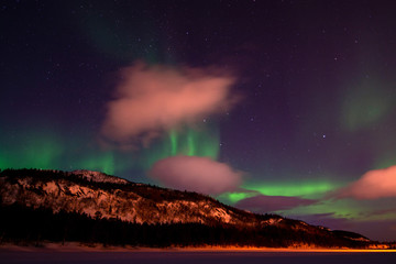 Fototapeta na wymiar Polarlicht, Langvannet, Alta, Norwegen