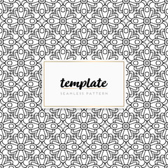 Background mandala seamless pattern vector