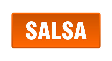salsa button. salsa square orange push button