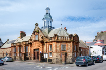 Campbeltown public library and museum at historic building. Scotland.