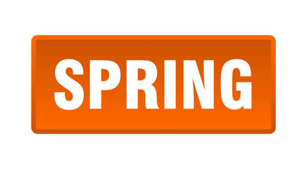 spring button. spring square orange push button