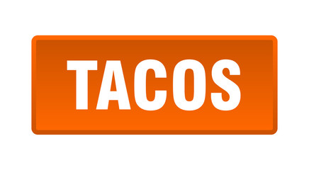 tacos button. tacos square orange push button