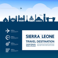 Obraz premium Sierra Leone travel destination grand vector illustration. 