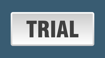 trial button. trial square white push button