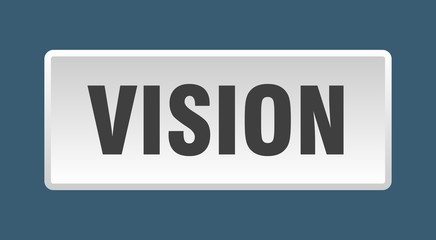 Obraz premium vision button. vision square white push button