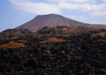 Red mountain volcano canary