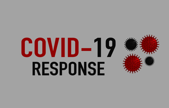 coronavirus or covid-19 graphical design element illustrating coronavirus reponse