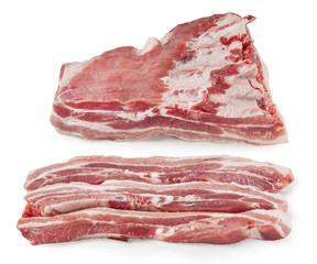 Raw Pork Meat - Ribs - Isolated on White Background